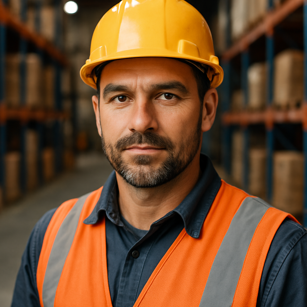 Warehouse worker portrait